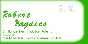 robert magdics business card