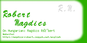 robert magdics business card